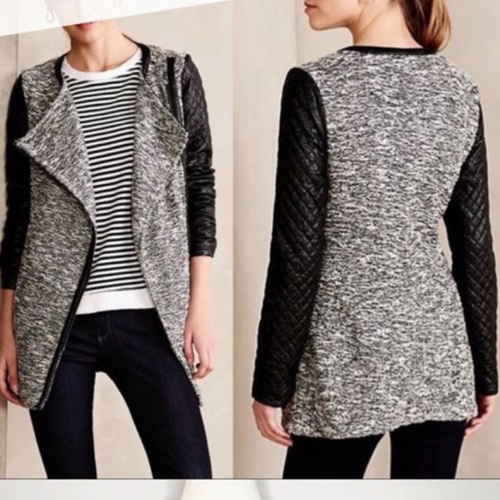 Anthropologie black‎ and white jacket